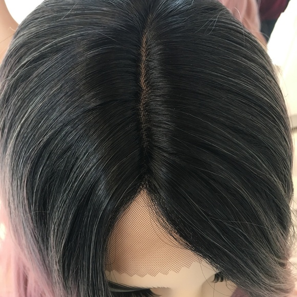 20" Silver/Pink Ombre Lace Front Wig | Ashely - Picture 5 of 6